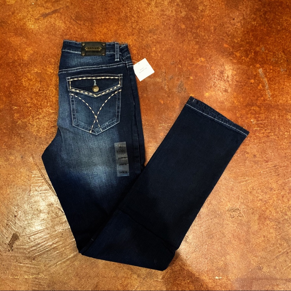 Tru Luxe Jeans Roma Straight Leg Indigo